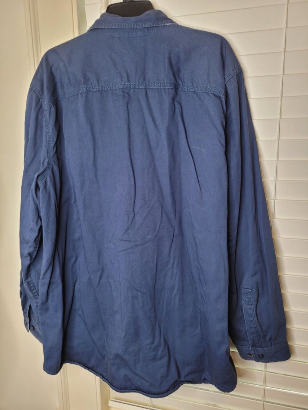 L.L. Bean Mens Chore Jacket Shacket Flannel lined Blue XL Barn Trucker Heritage - Picture 2 of 7